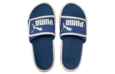 Puma Royalcat Comfort Slides 'denim' In Blue