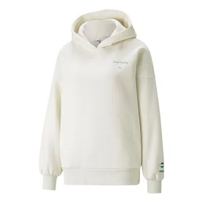 Puma (wmns)  Logo Wellness Club Crew Hoodie 'white'