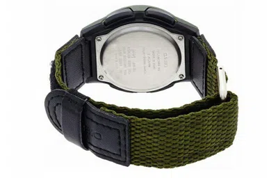 Casio Waterproof Sports Shockproof Mens Army Green Analog/digital Combo In Black