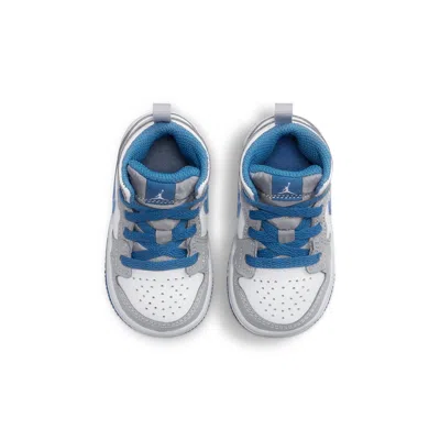 Air Jordan (td)  1 Mid 'cement True Blue' In Gray