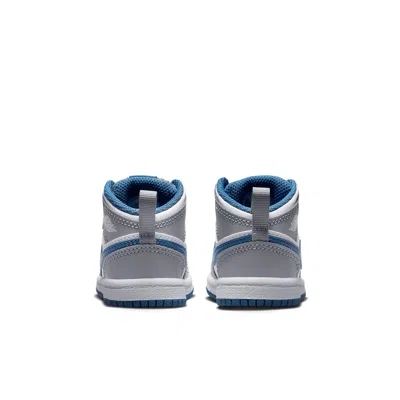 Air Jordan (td)  1 Mid 'cement True Blue' In Gray