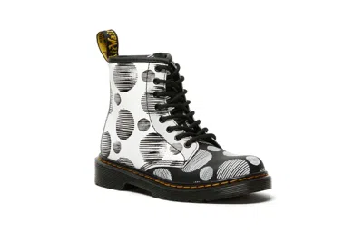 Dr. Martens' (ps) Dr.martens Polka Dot Boots 'white Black' In Multi