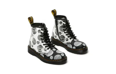 Dr. Martens' (ps) Dr.martens Polka Dot Boots 'white Black' In Multi