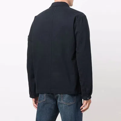 Stone Island Comfort-fit Overshirt With Gusseted Chest Pocket In Blue