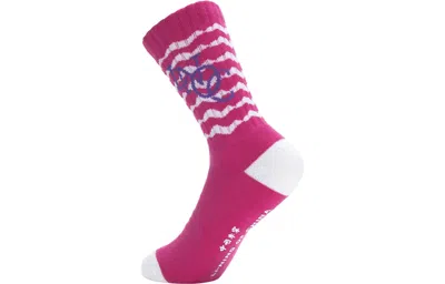 Li-ning Logo Mid Cut Socks 'pink White'