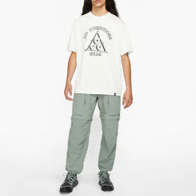 Nike Acg Outdoor Sports Alphabet Printing Short Sleeve White