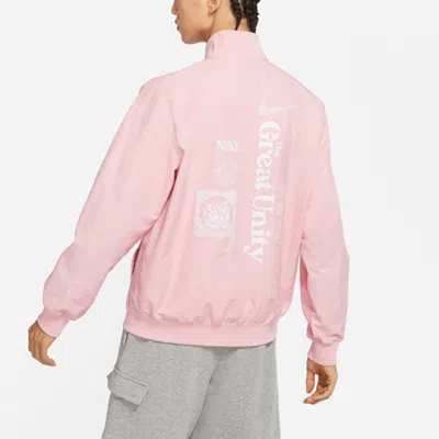 Nike Men's  Sportswear Athleisure Casual Sports Woven Jacket Autumn Pink Red
