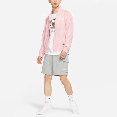 Nike Men's  Sportswear Athleisure Casual Sports Woven Jacket Autumn Pink Red