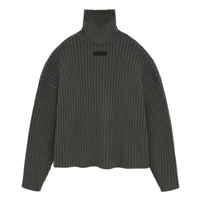 Essentials Fear Of God  Ss24 Turtleneck 'ink' In Gray