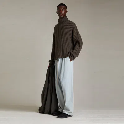 Essentials Fear Of God  Ss24 Turtleneck 'ink' In Gray