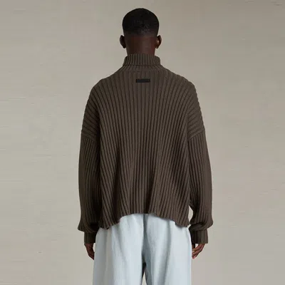 Essentials Fear Of God  Ss24 Turtleneck 'ink' In Gray