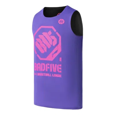 Li-ning X Jon Burgerman Badfive Reversible Basketball Jersey 'purple Pink'
