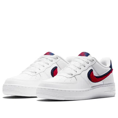 Nike (gs)  Air Force 1 Lv8 'chenille Swoosh' In White