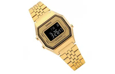 Casio Classical Vintage Square Waterproof Unisex Mens Gold Digital