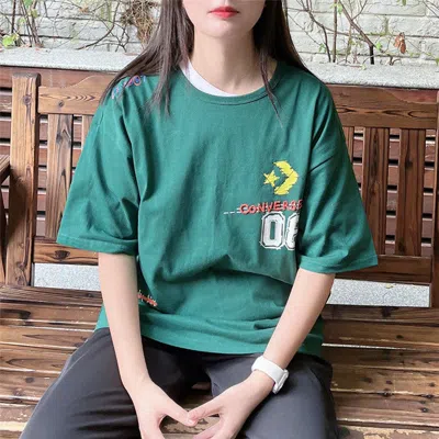 Converse Put-a-smile-on-your-face Logo T-shirt 'green'