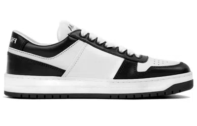 Prada Downtown Sneaker Aus Perforiertem Leder In White