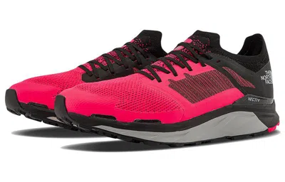 The North Face Vectiv Eminus Running Sneakers ' Tnf Black Trail Marker Print Brilliant Coral' In Multi