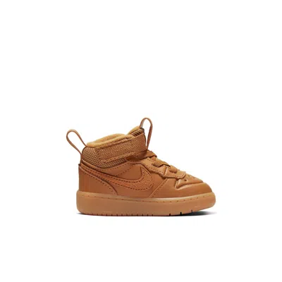 Nike (td)  Court Borough Mid 2 Boot Wheat 'yellow Brown Yellow'