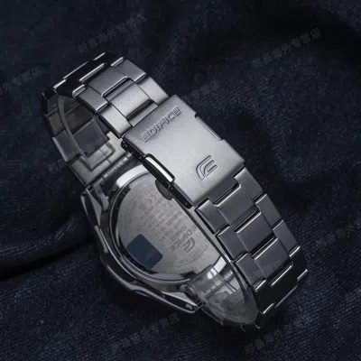 Casio Edifice Solar Powered Mens Black Analog In Gray