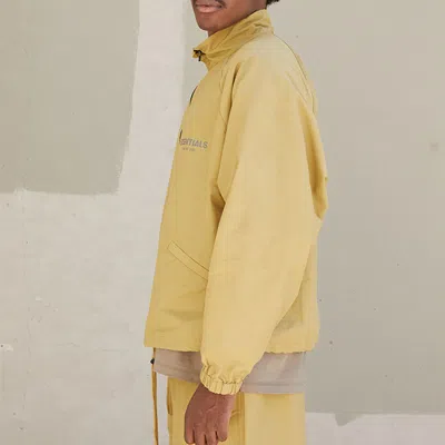 Essentials Fear Of God  Fw21 Half Zip Track Jacket Amber In Green