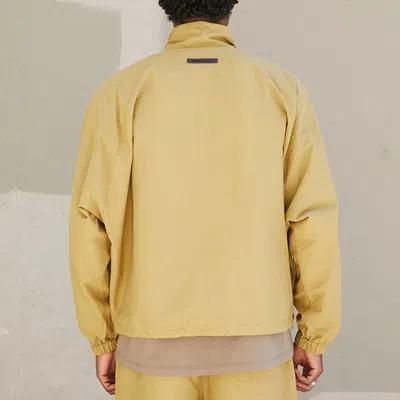 Essentials Fear Of God  Fw21 Half Zip Track Jacket Amber In Green