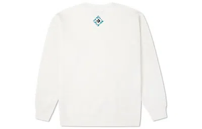 Converse Men's  New Year Series Chest Pocket Fleece Lined Round Neck Pullover Milk White