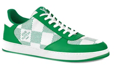 Pre-owned Louis Vuitton Lv Rivoli Sneakers 'green With Plaid' In Multi