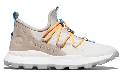 Timberland Brooklyn Leather And Fabric Oxford Trainers 'light Beige Mesh' In White