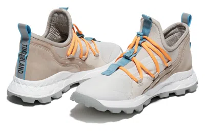 Timberland Brooklyn Leather And Fabric Oxford Trainers 'light Beige Mesh' In White