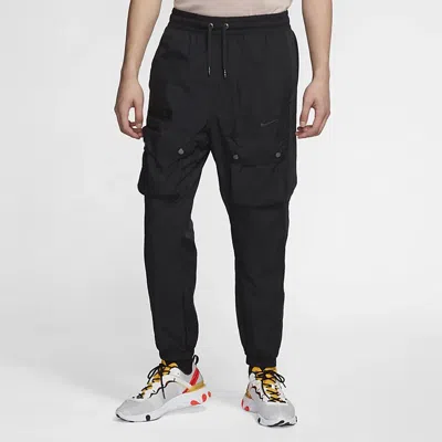Nike Sportswear Drawstring Woven Casual Pants Black In Blue