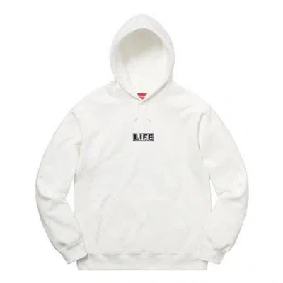 Supreme X Gilbert X George Life Hooded Sweatshirt 'white Multi-color'