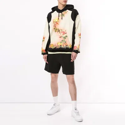 Supreme X Jean Paul Gaultier Floral Print Hooded Sweatshirt 'white Black Yellow' In Multi
