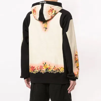 Supreme X Jean Paul Gaultier Floral Print Hooded Sweatshirt 'white Black Yellow' In Multi