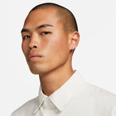 Nike Life Woven Military Short-sleeve Button-down Shirt 'white'