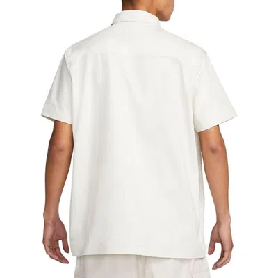 Nike Life Woven Military Short-sleeve Button-down Shirt 'white'