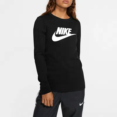 Nike Women's  Sportswear Long-sleeve T-shirt In Black