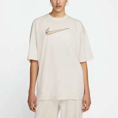 Nike (wmns)  Logo Printing Athleisure Casual Sports Cozy Short Sleeve White T-shirt