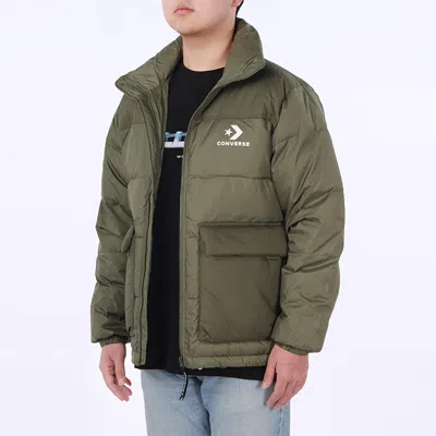 Converse Star Chevron Down Jacket 'olive Green'