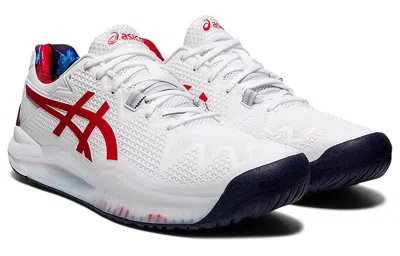 Asics Gel Resolution 8 Le 'white Classic Red' In Multi
