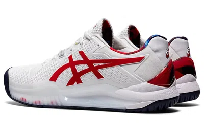 Asics Gel Resolution 8 Le 'white Classic Red' In Multi