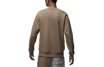 Air Jordan Essentials Logo Sweaters 'khaki White' In Brown