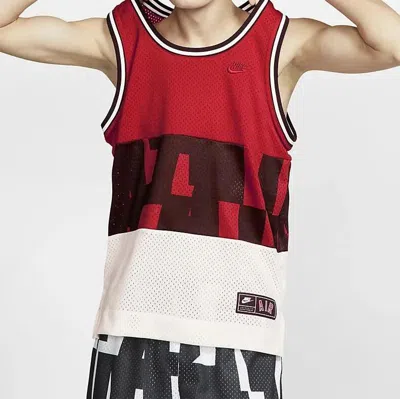 Nike Air Mesh Basketball Sports Vest Large Red In Multi