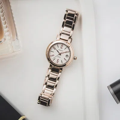 Casio Waterproof Sheen Quartz Sapphire Crystal Rose Gold Analog