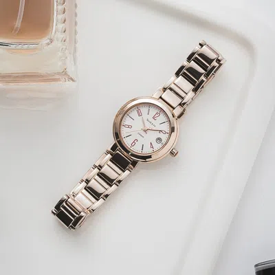 Casio Waterproof Sheen Quartz Sapphire Crystal Rose Gold Analog