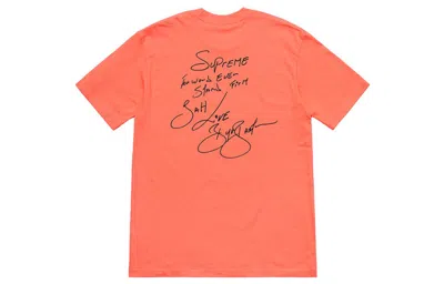 Supreme Ss19 Buju Banton Tee Reggae Character Printing Short Sleeve Unisex Orange