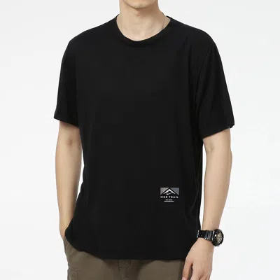 Nike U Nk Df Tee Db Trail Ssnl Sport Short Sleeves T Shirt Men's Black