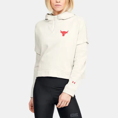 Under Armour (wmns)  X Project Rock Terry Hoodie 'white Pink'
