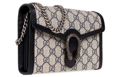 Gucci Dionysus Gg Chain Wallet In Neutral