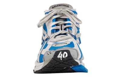 Balenciaga (wmns)  Runner Sneakers 'white Blue Mesh And Nylon'