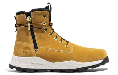 Timberland Brooklyn Side Zip Boot 'wheat Nubuck With Camo' In Brown